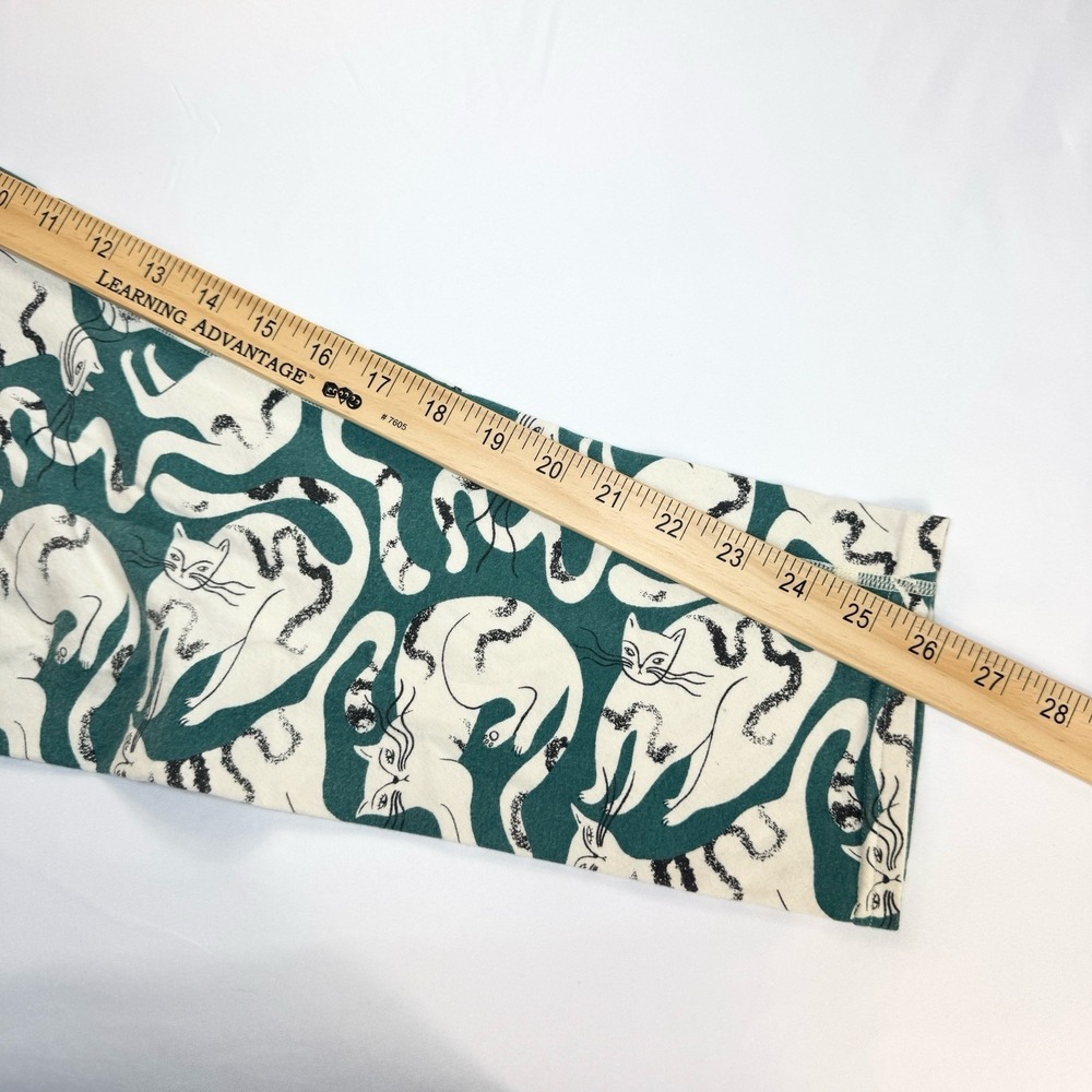 Thunderpants Organic Cotton 3/4 Leggings Womens 2X AOP Cat Print Sustainable - Picture 8 of 9